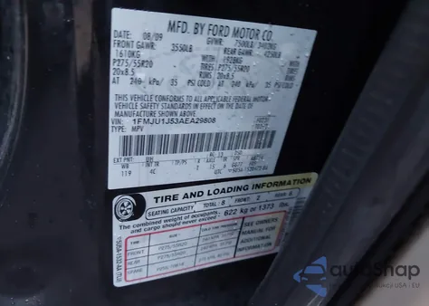 2010 Ford Expedition Eddie Bauer/King Ranch from USA, damaged, VIN 1FMJU1J53AEA29808